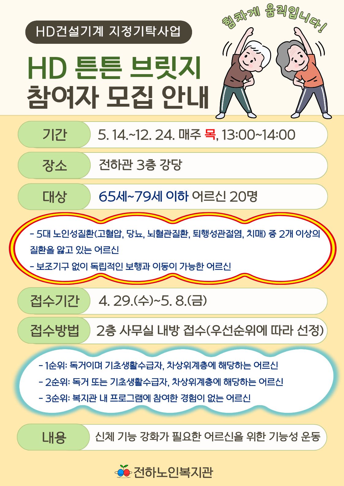 전하) 특별기획사업 'HD 튼튼 브릿지' 참여자 모집 안내